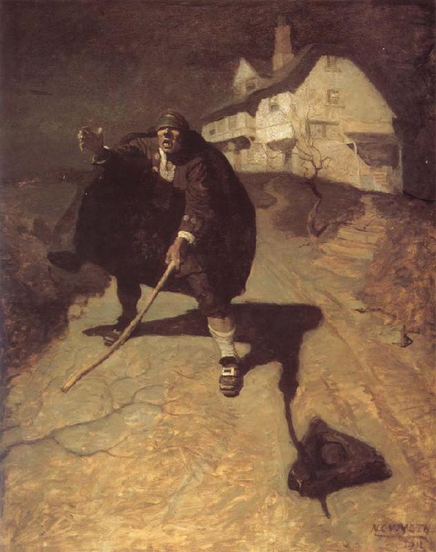 NC Wyeth Old Pew oil painting image